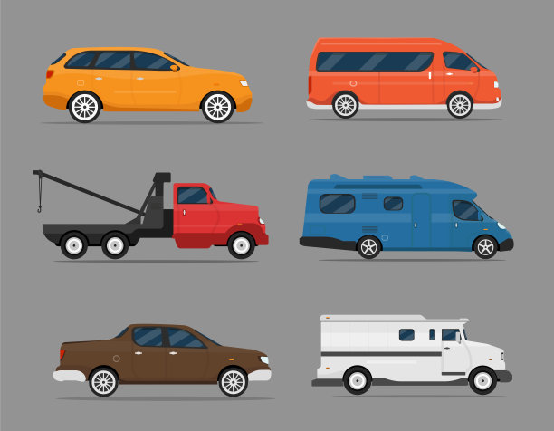 一大堆不同型号的汽车。图片下载