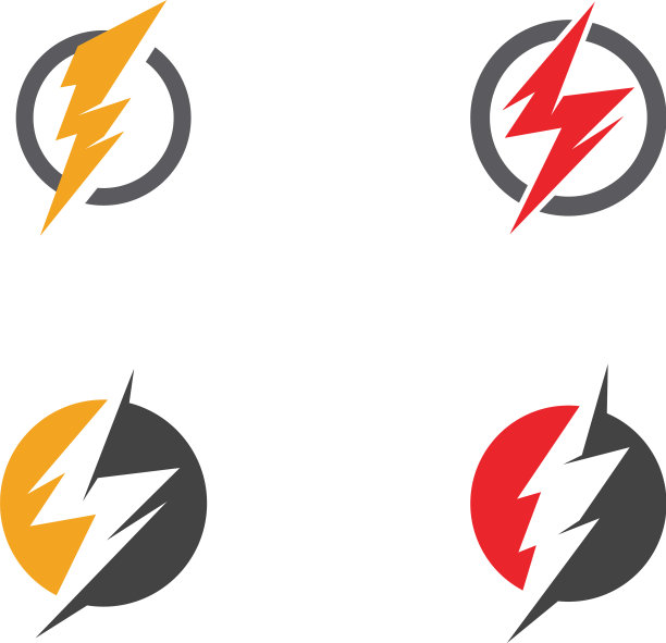 闪电标志模板图片下载