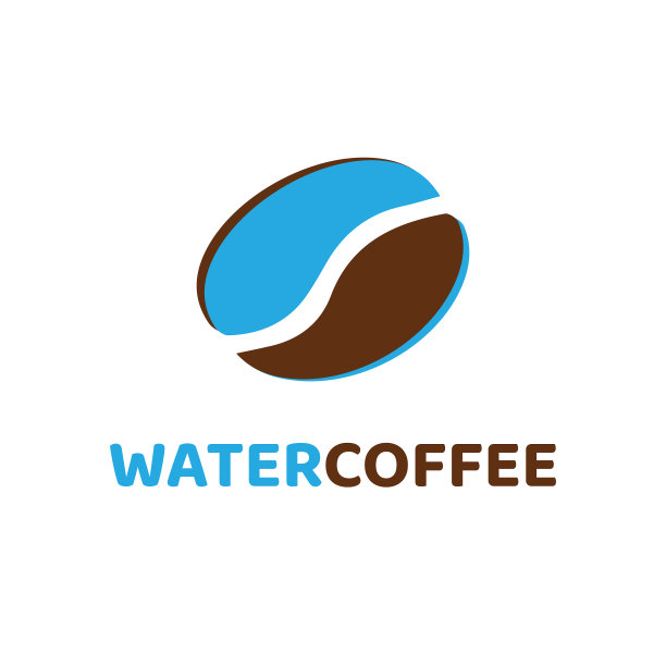 水咖啡标志符号图标模板图片下载