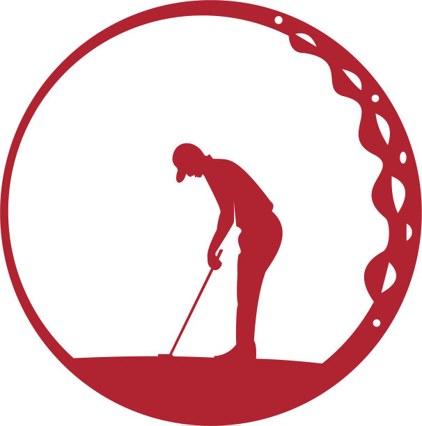 高尔夫运动标志设计模板黄金俱乐部标志图片下载