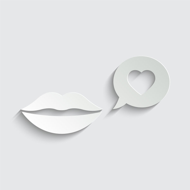 嘴唇与聊天图标嘴唇符号的网页设计图片下载