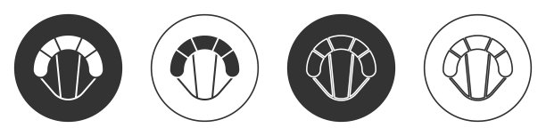 黑色降落伞图标孤立在白色背景图片下载