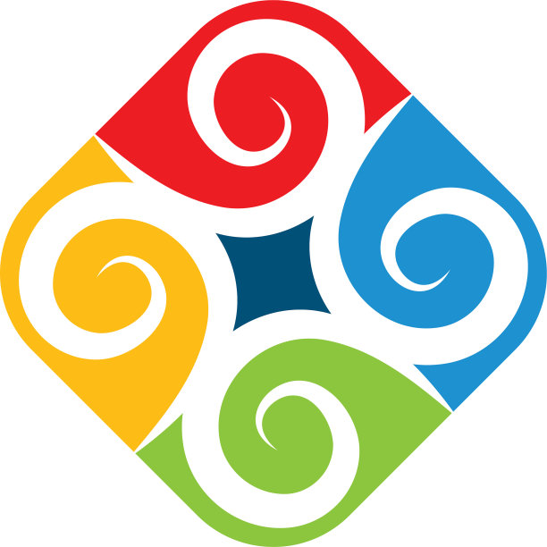 旋涡风标志，波浪和螺旋图标图片下载