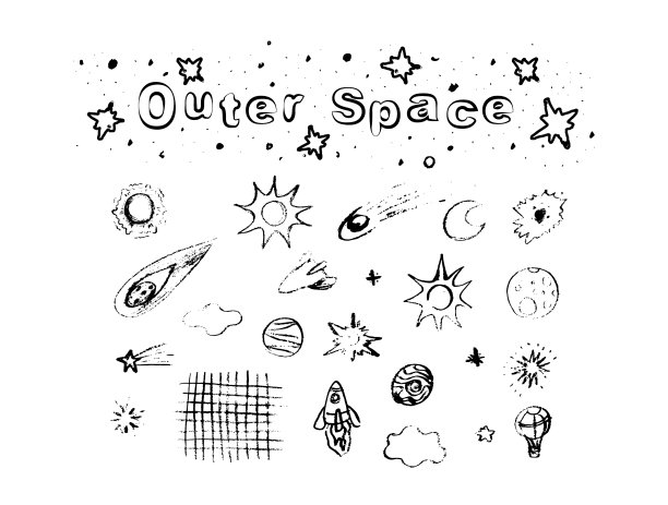 设置空间物体，行星，恒星，彗星，空气图片下载