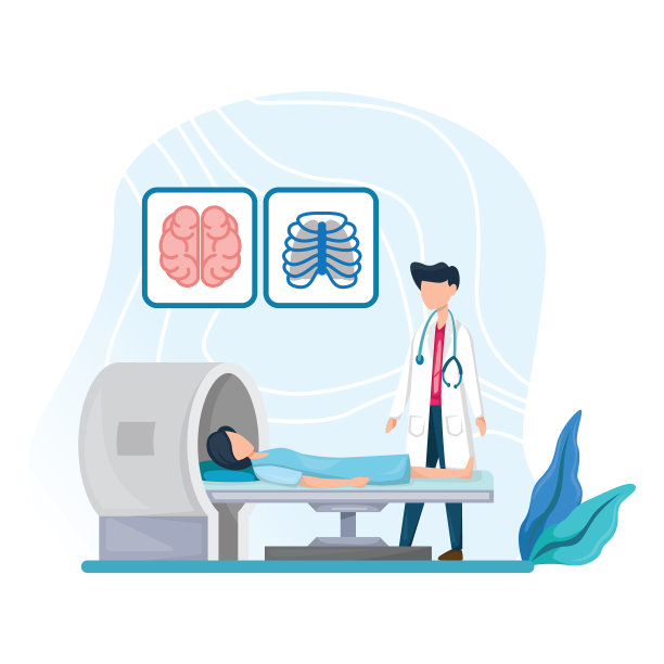 医生在核磁共振机检查病人图片下载
