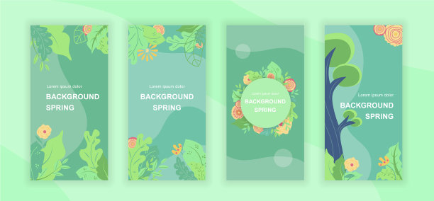 春天抽象了社交媒体的故事图片下载