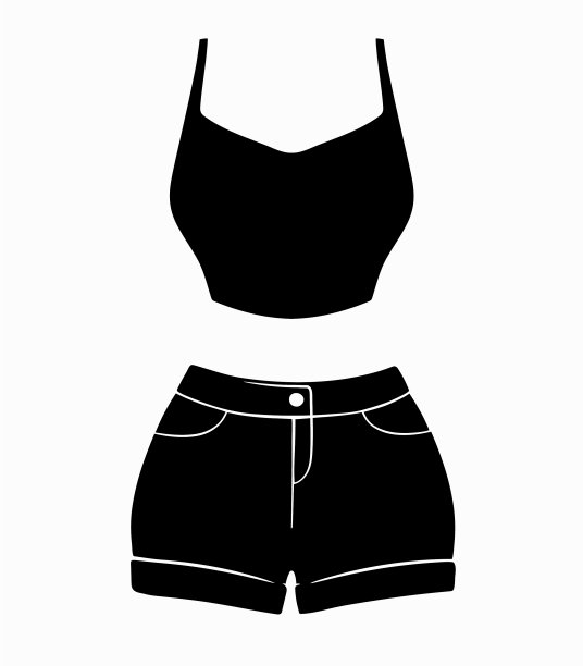 设置女装上衣和短裤图片下载