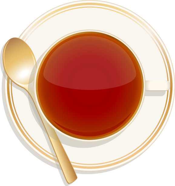 带勺子的茶杯图片下载
