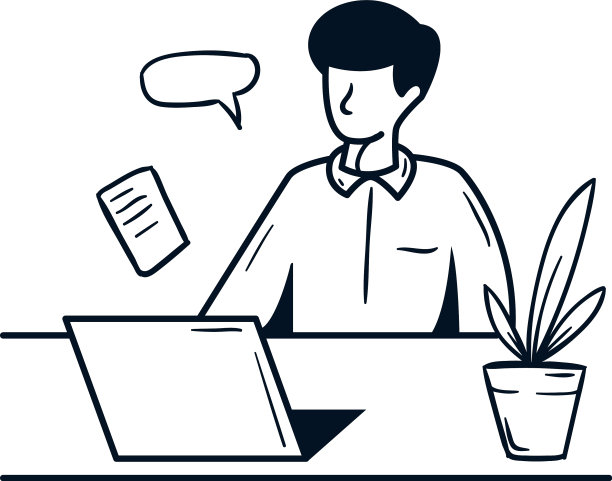 年轻人用笔记本电脑工作图片下载