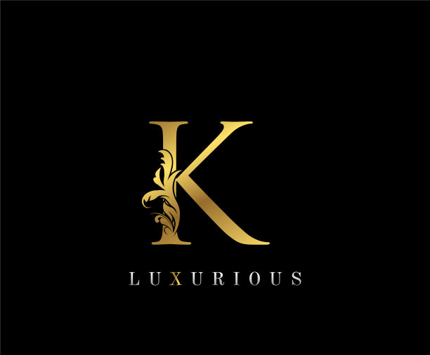 金色优雅的字母k优雅的风格图标图片下载