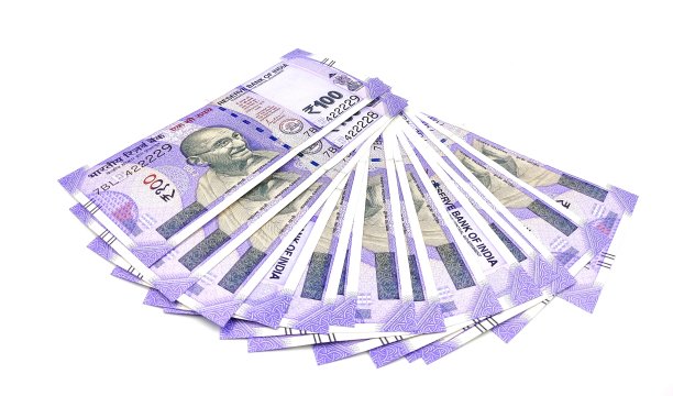 印度货币孤立在白色背景上图片下载