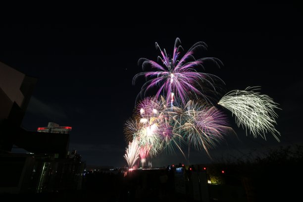 名古屋港口艺术烟花图片下载