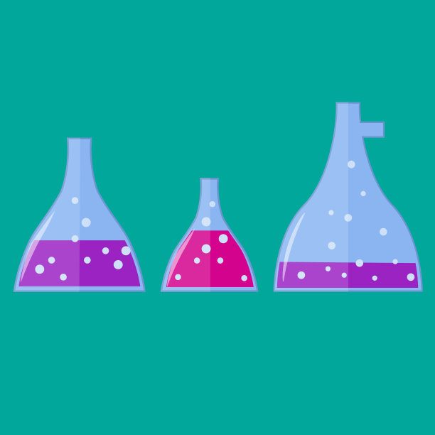 配有医疗实验室设备-烧瓶。平面插图图片下载