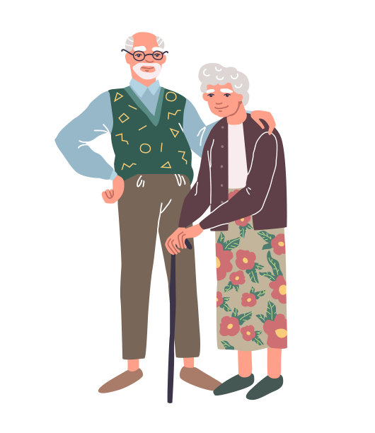 老两口喜笑颜开图片下载