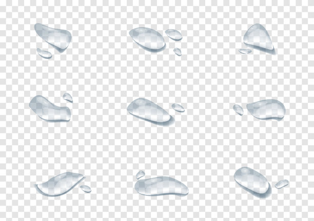 真实的水滴矢量隔离在透明背景ep62图片下载