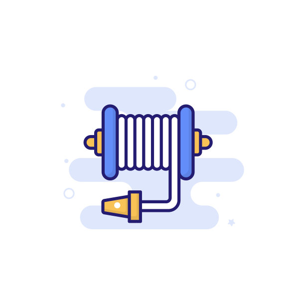 花园管道轮廓填充样式图标。EPS文件10图片下载