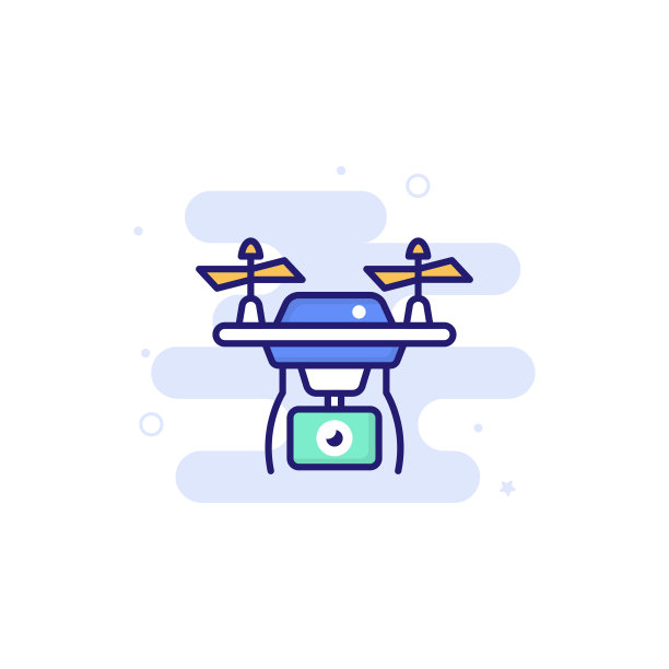 无人机轮廓填充样式图标。EPS文件10图片下载