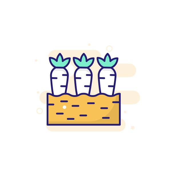 胡萝卜轮廓填充样式图标。EPS文件10图片下载