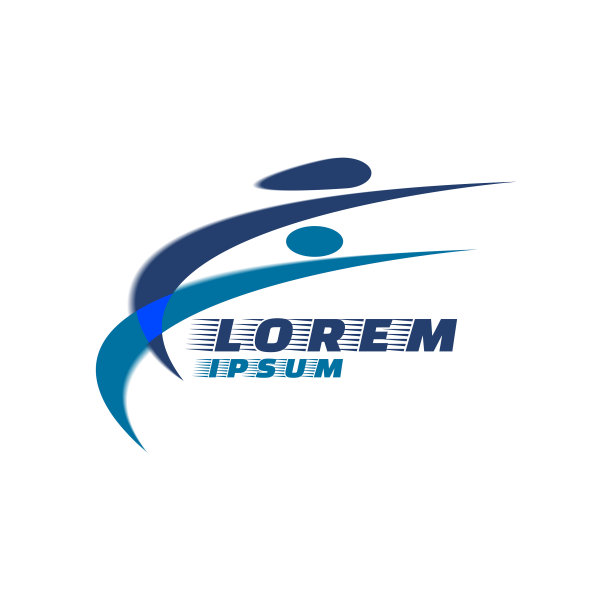 多彩的现代抽象人标志图片下载