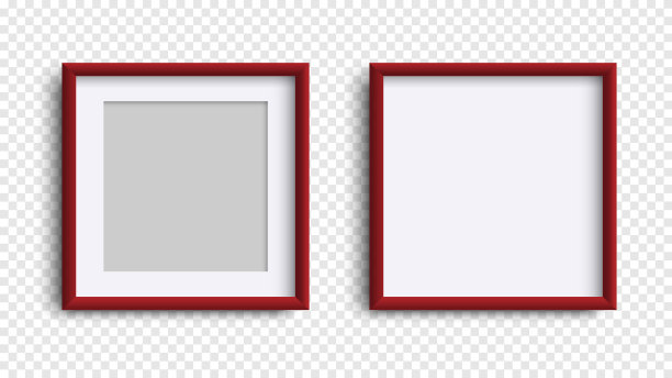 相框孤立现实的方块暗红色图片下载