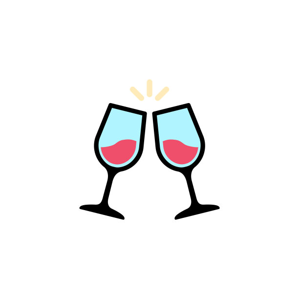 酒杯干杯酒偶像扁平的爱情故事图片下载