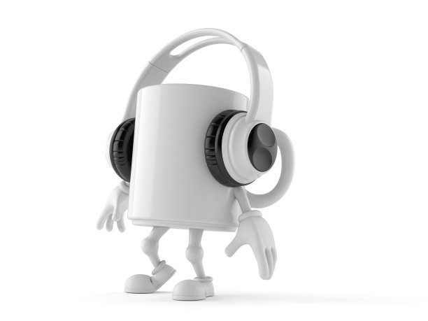 带耳机的杯子人物图片下载