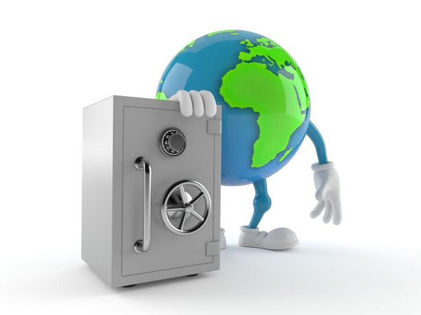 世界地球字带安全图片下载