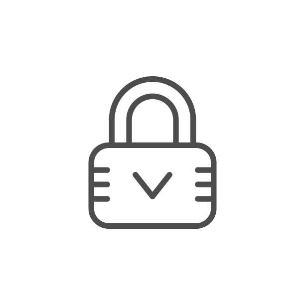 已批准锁安全线轮廓图标图片下载