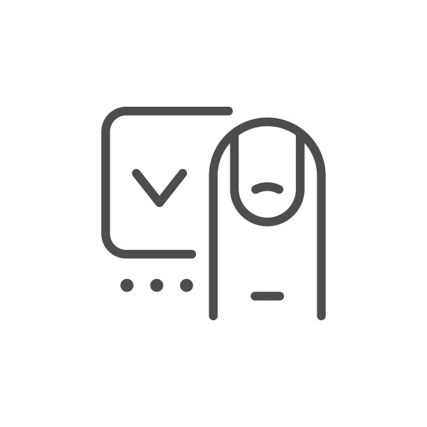 指纹验证线性图标图片下载