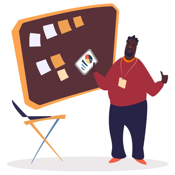 商人展示板与便利贴图片下载