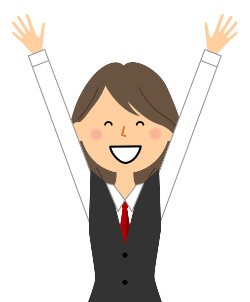 穿着制服欢呼的女人图片下载