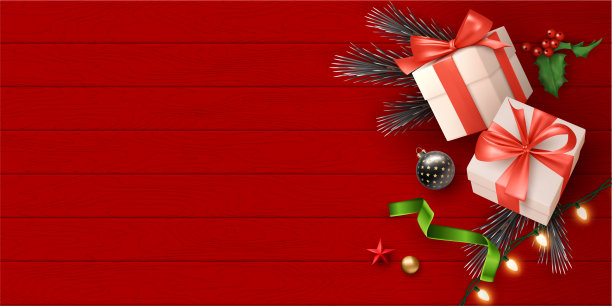 圣诞快乐横幅模板图片下载