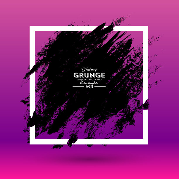 Grunge背景刷黑色油漆笔墨笔触图片下载