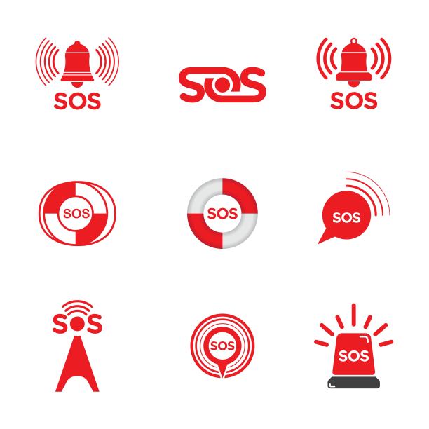 SOS矢量图标设计图片下载