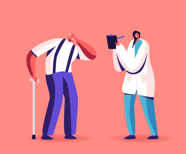 老年人在医学听力考试，老人重听遭受听力障碍就诊医生图片下载