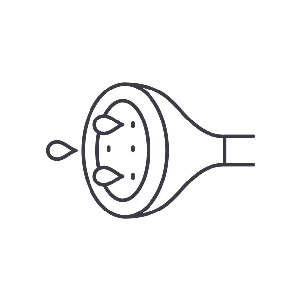 淋浴图标，线性孤立的插图，细线矢量，网页设计标志，轮廓概念符号与可编辑的白色背景笔触。图片下载