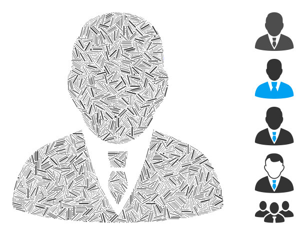 线条马赛克老板图标图片下载