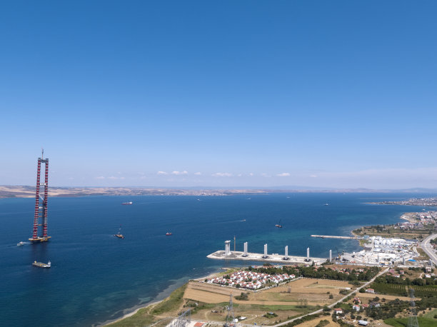 1915年Canakkale桥的建造图片下载