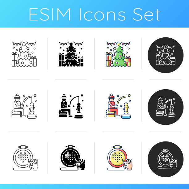 圣诞时间图标集图片下载