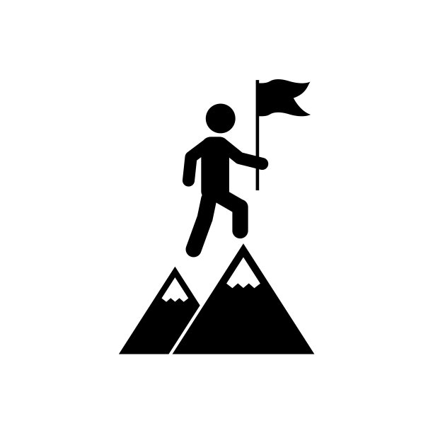 领导图标，标志孤立在白色背景图片下载