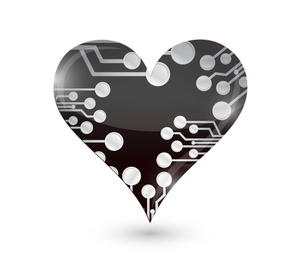 心脏和电路插图设计图片下载