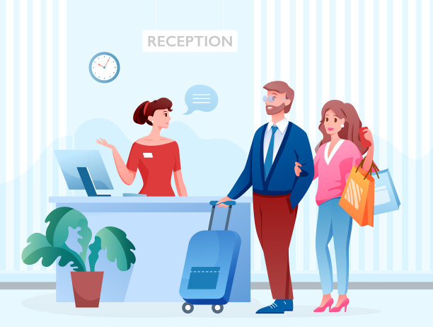 酒店前台带人，前台登记图片下载