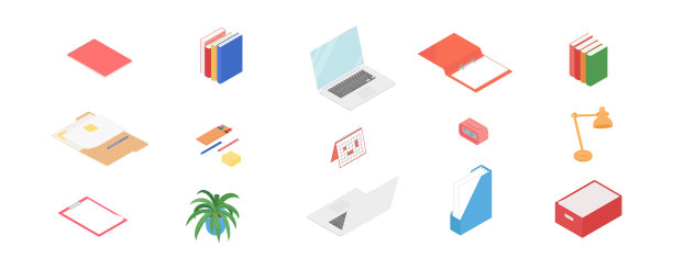 办公用品和笔记本电脑图片下载