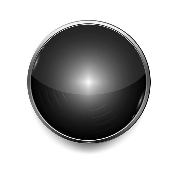 圆形形状模板插图。黑色按钮抽象风格。圆的形状。股票的形象。EPS10。图片下载