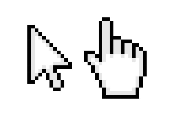 平面插图与黑色光标的网站设计。白色背景。矢量插图。图片下载