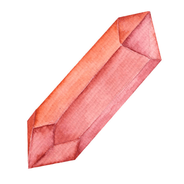 水彩晶体，矿物，宝石孤立在白色背景。石头的边缘。神秘的元素。图片下载