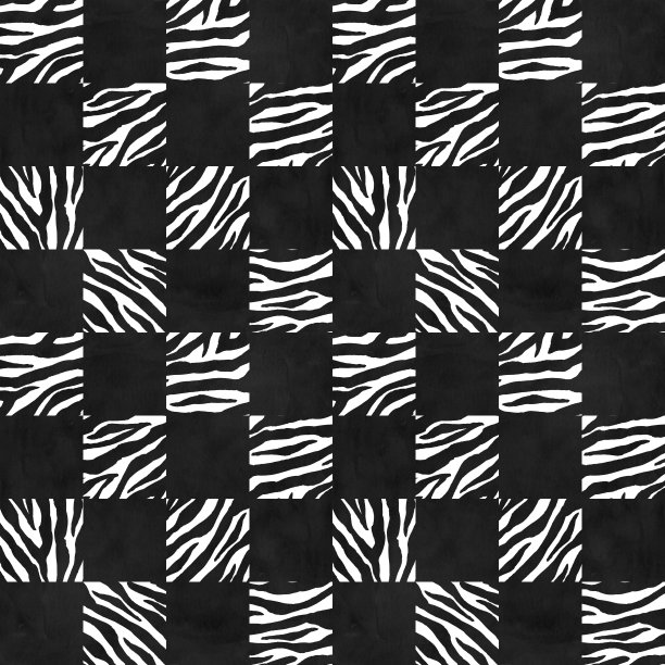 黑白格子斑纹无缝纹理。水彩手绘象棋图案图片下载