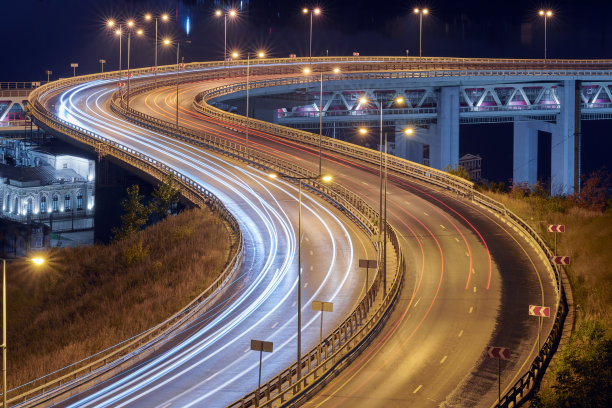 公路夜灯图片下载