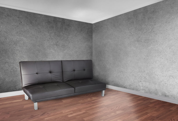 空房间角落有一张沙发床图片下载