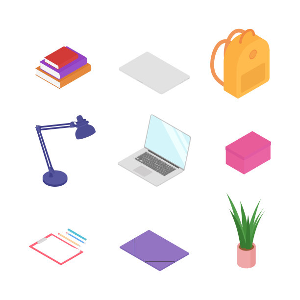 办公用品和笔记本电脑图片下载